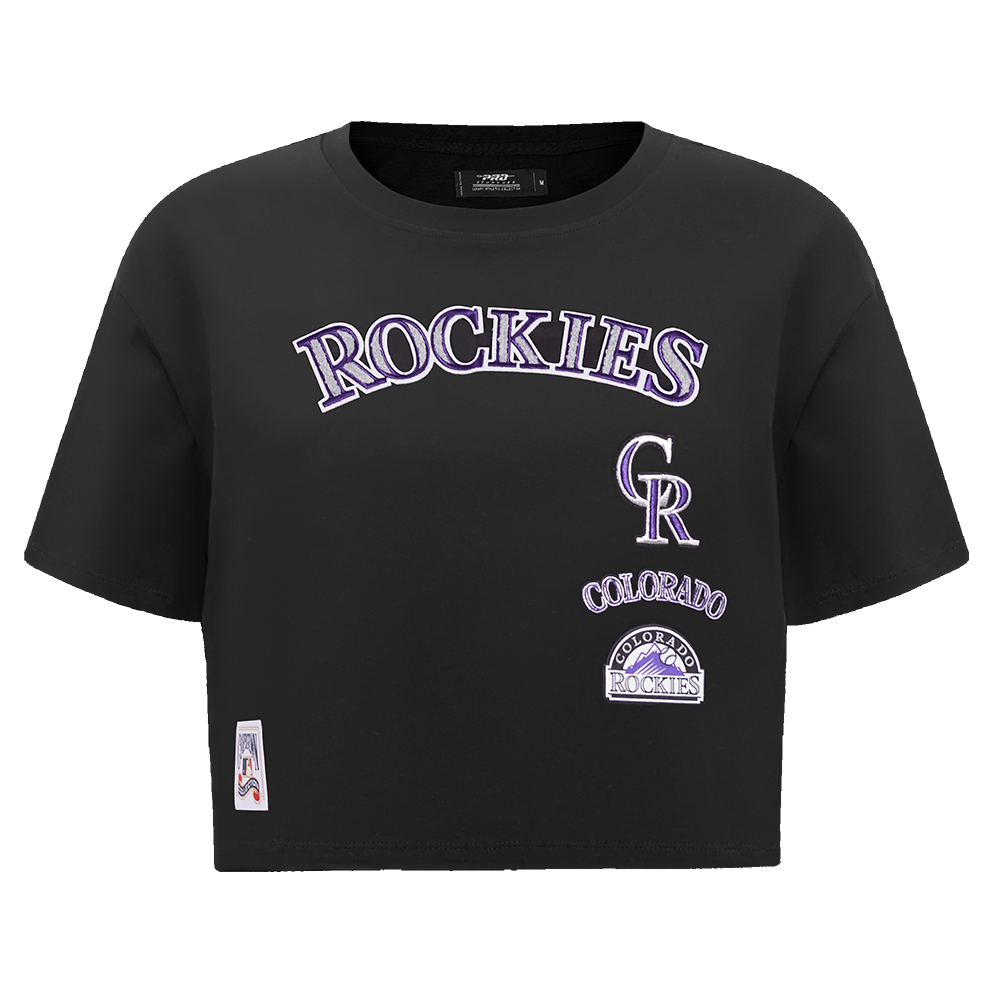 MANGA CORTA CROP MLB COLORADO ROCKIES RETRO CLASSICS PARA MUJER