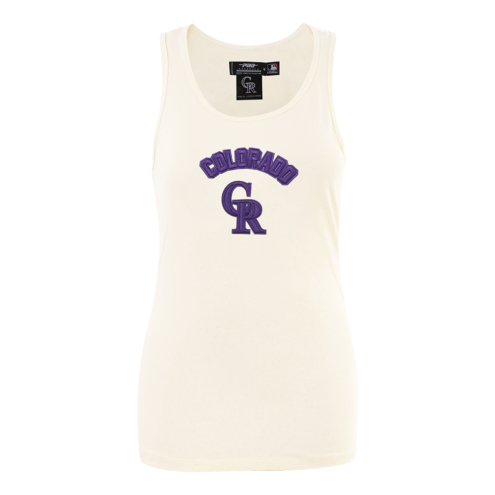 SIN MANGAS DE CORTE RELAJADO MLB COLORADO ROCKIES TRIPLE TONAL PARA MUJER
