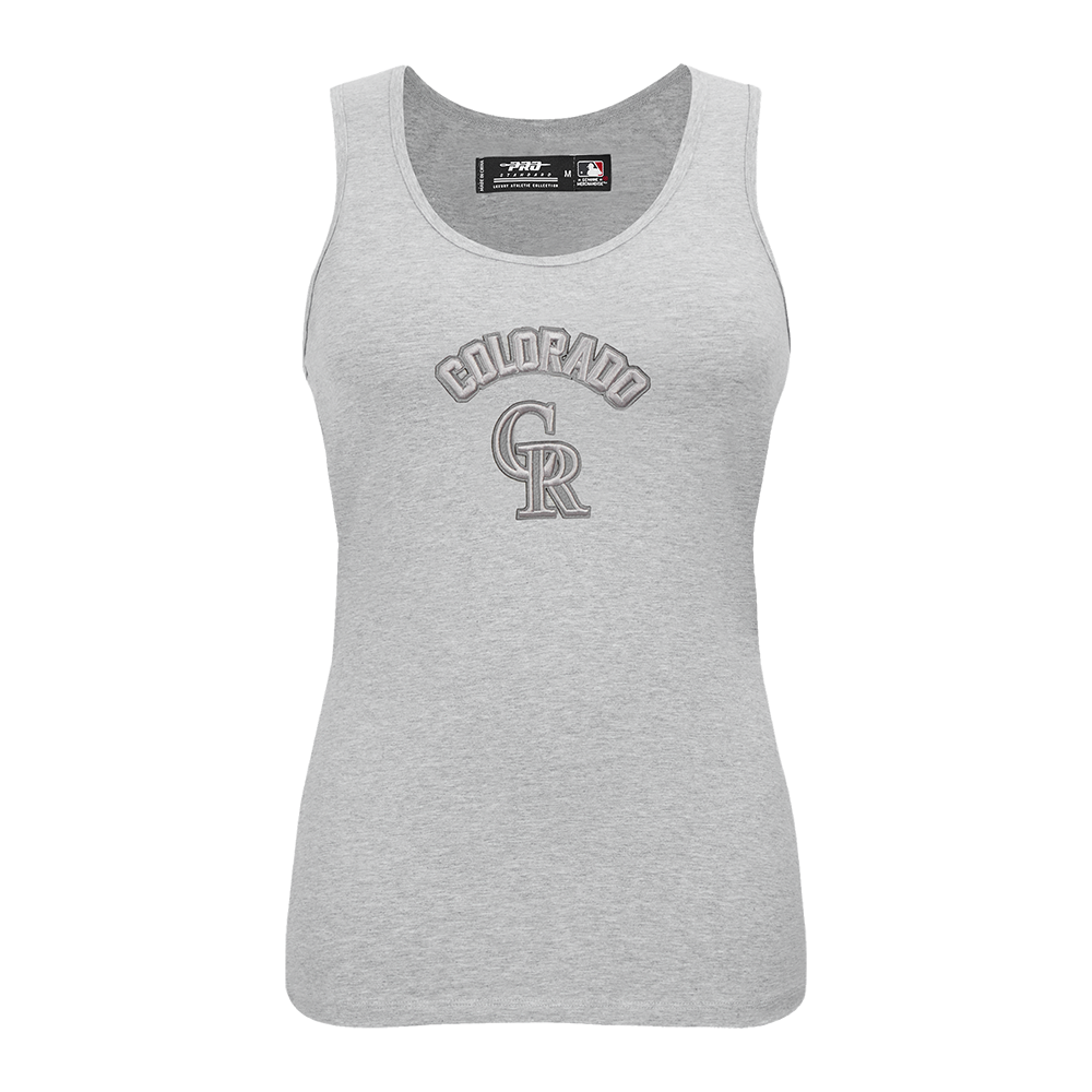 SIN MANGAS DE CORTE RELAJADO MLB COLORADO ROCKIES TRIPLE TONAL PARA MUJER