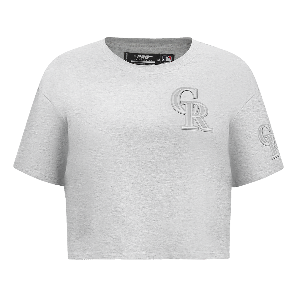 MANGA CORTA CROP MLB COLORADO ROCKIES TRIPLE TONAL PARA MUJER