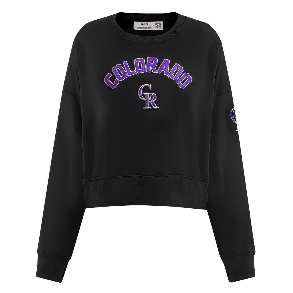 SUDADERA DE CUELLO REDONDO MLB COLORADO ROCKIES CLASSIC CHENILLE PARA MUJER