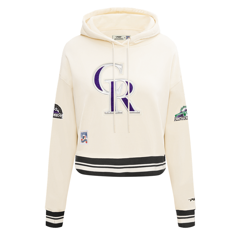 SUDADERA CON GORRO MLB COLORADO ROCKIES RETRO CLASSICS PARA MUJER