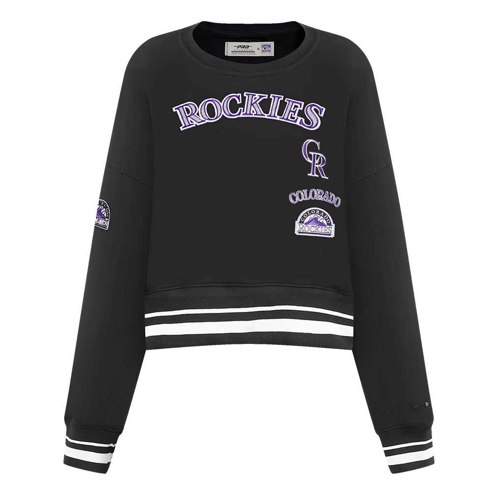 SUDADERA DE CUELLO REDONDO MLB COLORADO ROCKIES RETRO CLASSICS PARA MUJER