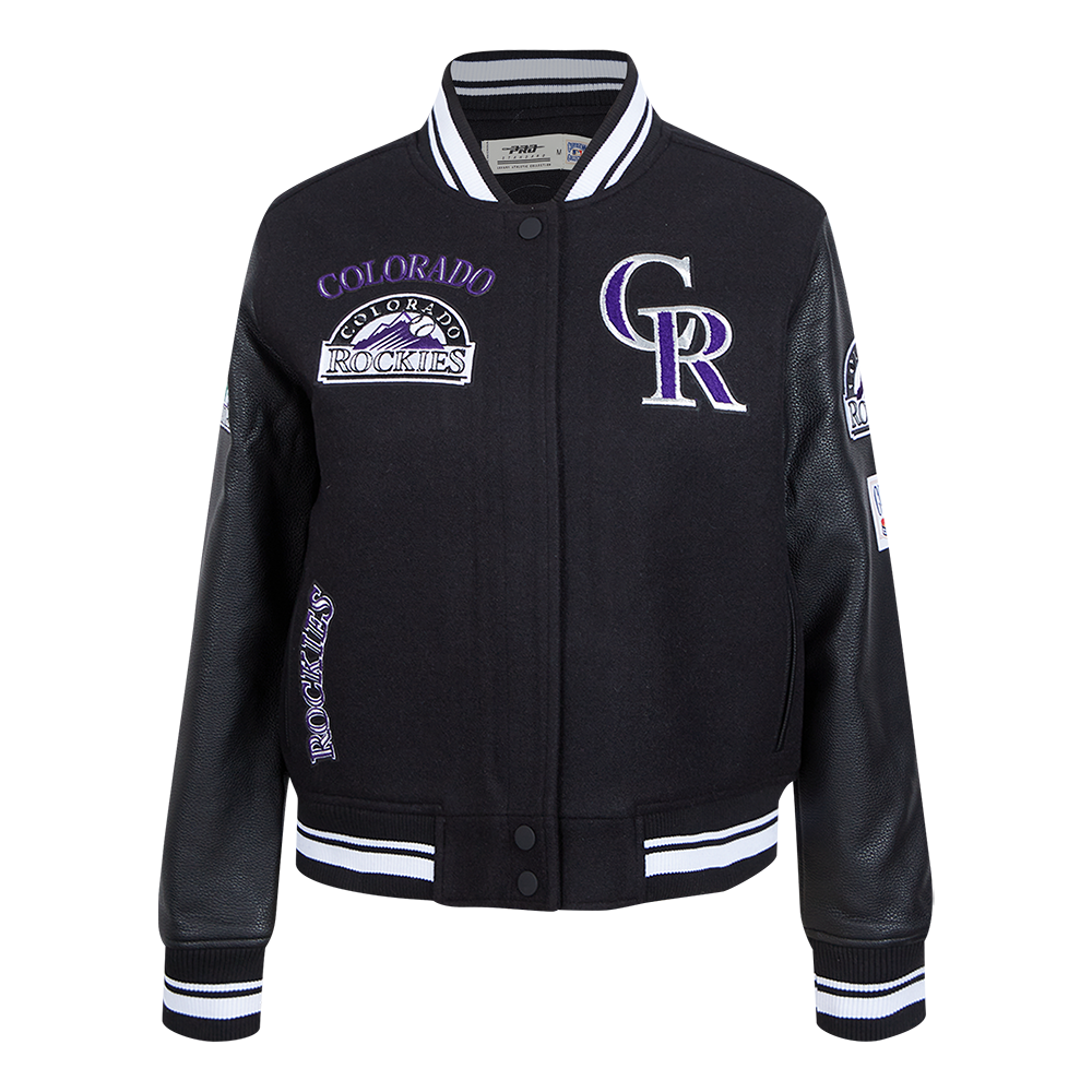 CHAMARRA UNIVERSITARIA MLB COLORADO ROCKIES RETRO CLASSICS PARA MUJER