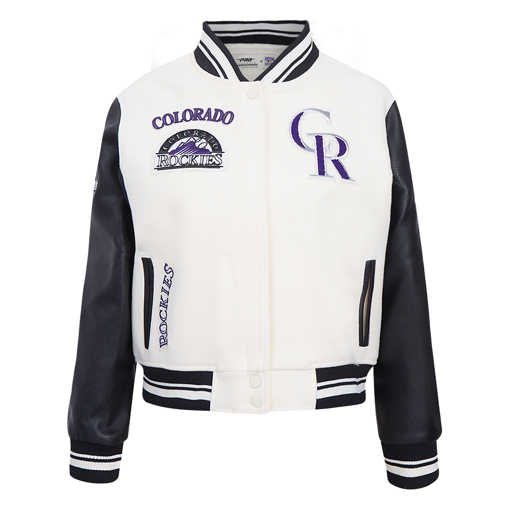 CHAMARRA UNIVERSITARIA MLB COLORADO ROCKIES RETRO CLASSICS PARA MUJER
