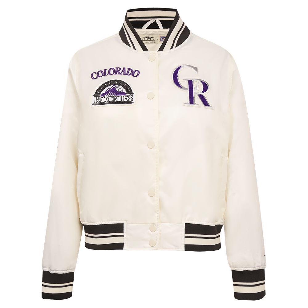 CHAMARRA DE SATÍN MLB COLORADO ROCKIES RETRO CLASSICS PARA MUJER