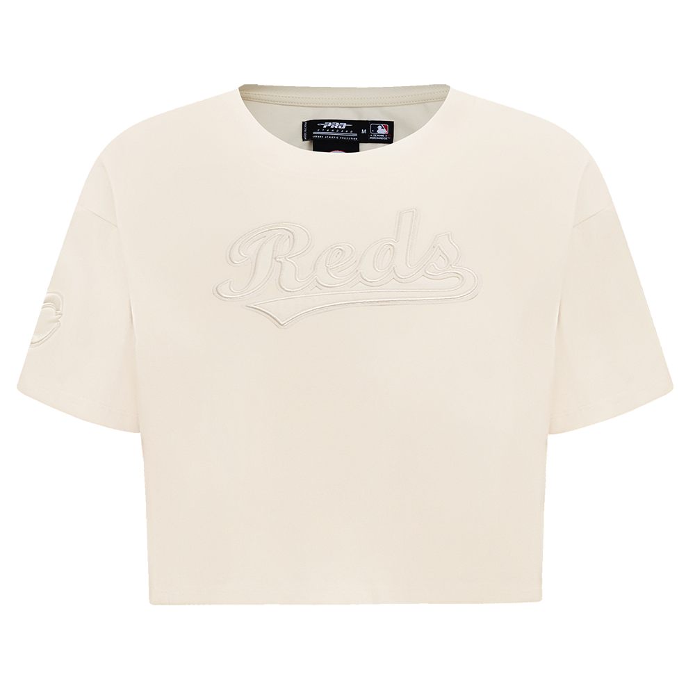 MANGA CORTA CROP MLB CINCINNATI REDS NEUTRAL PARA MUJER