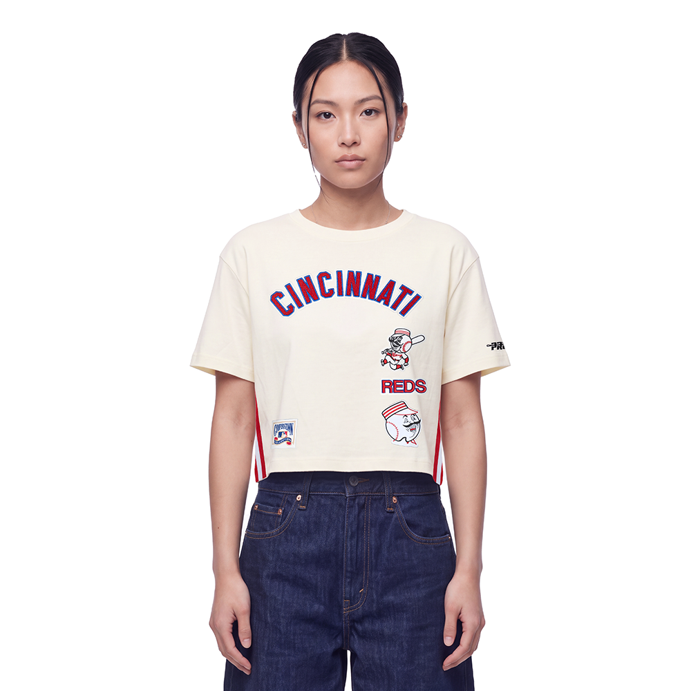 MANGA CORTA MLB CINCINNATI REDS RETRO CLASSICS PARA MUJER