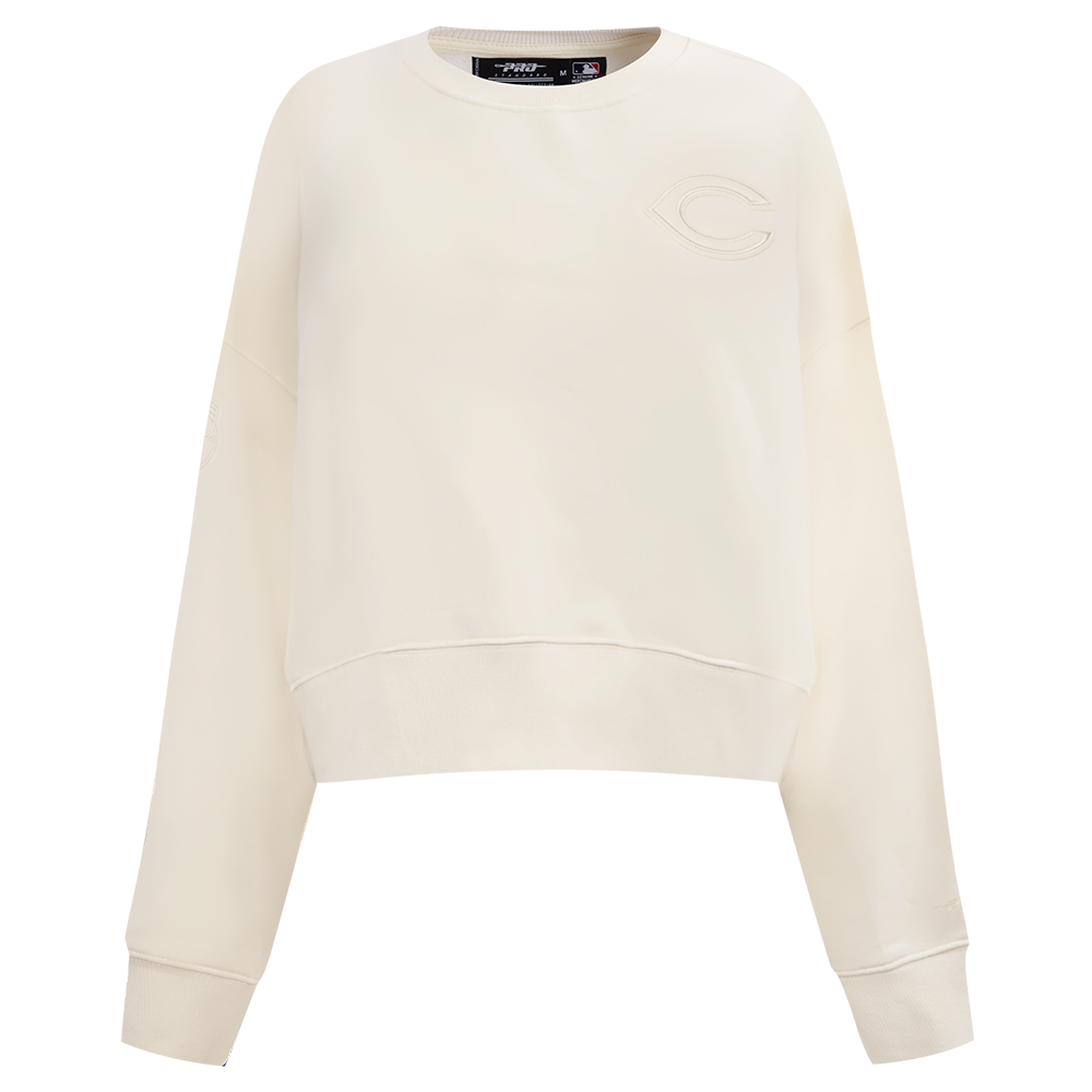 SUDADERA DE CUELLO REDONDO MLB CINCINNATI REDS NEUTRAL PARA MUJER