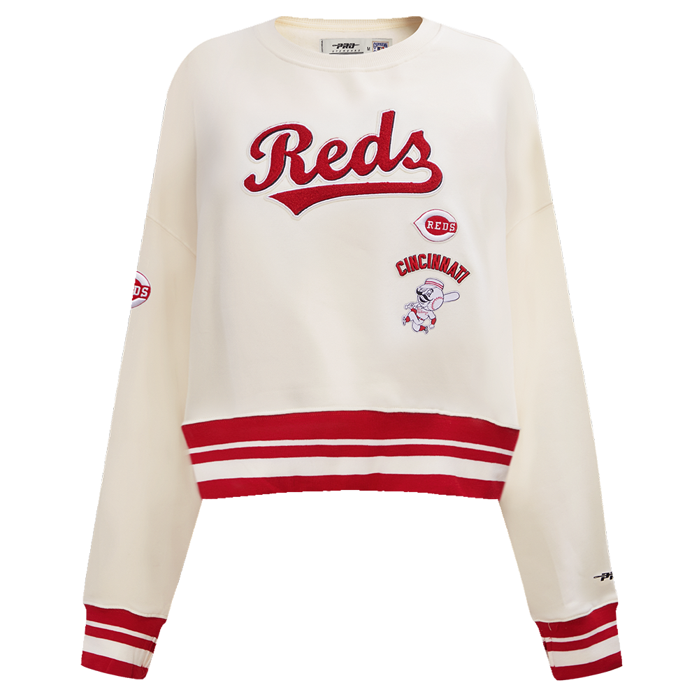 SUDADERA DE CUELLO REDONDO MLB CINCINNATI REDS RETRO CLASSICS PARA MUJER