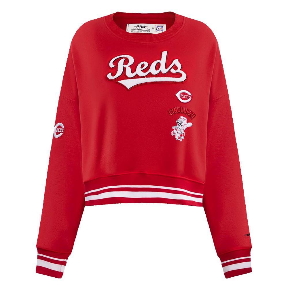SUDADERA DE CUELLO REDONDO MLB CINCINNATI REDS RETRO CLASSICS PARA MUJER
