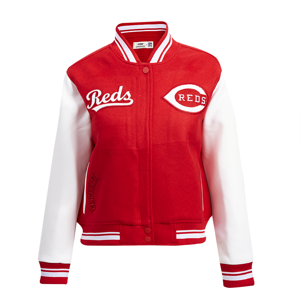CHAMARRA UNIVERSITARIA MLB CINCINNATI REDS RETRO CLASSICS PARA MUJER