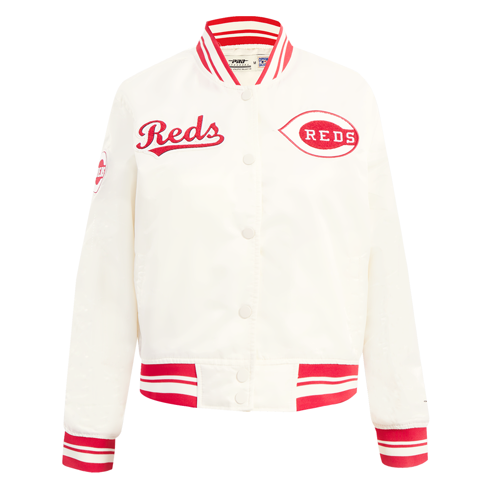 CHAMARRA DE SATÍN MLB CINCINNATI REDS RETRO CLASSICS PARA MUJER