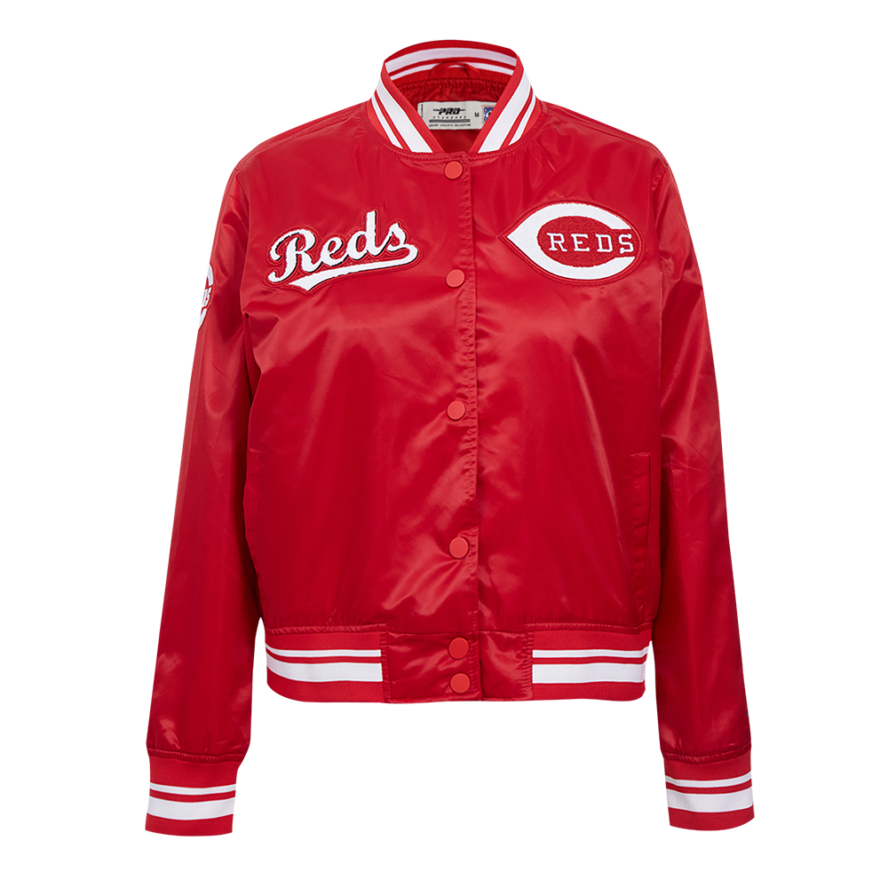 CHAMARRA DE SATÍN MLB CINCINNATI REDS RETRO CLASSICS PARA MUJER