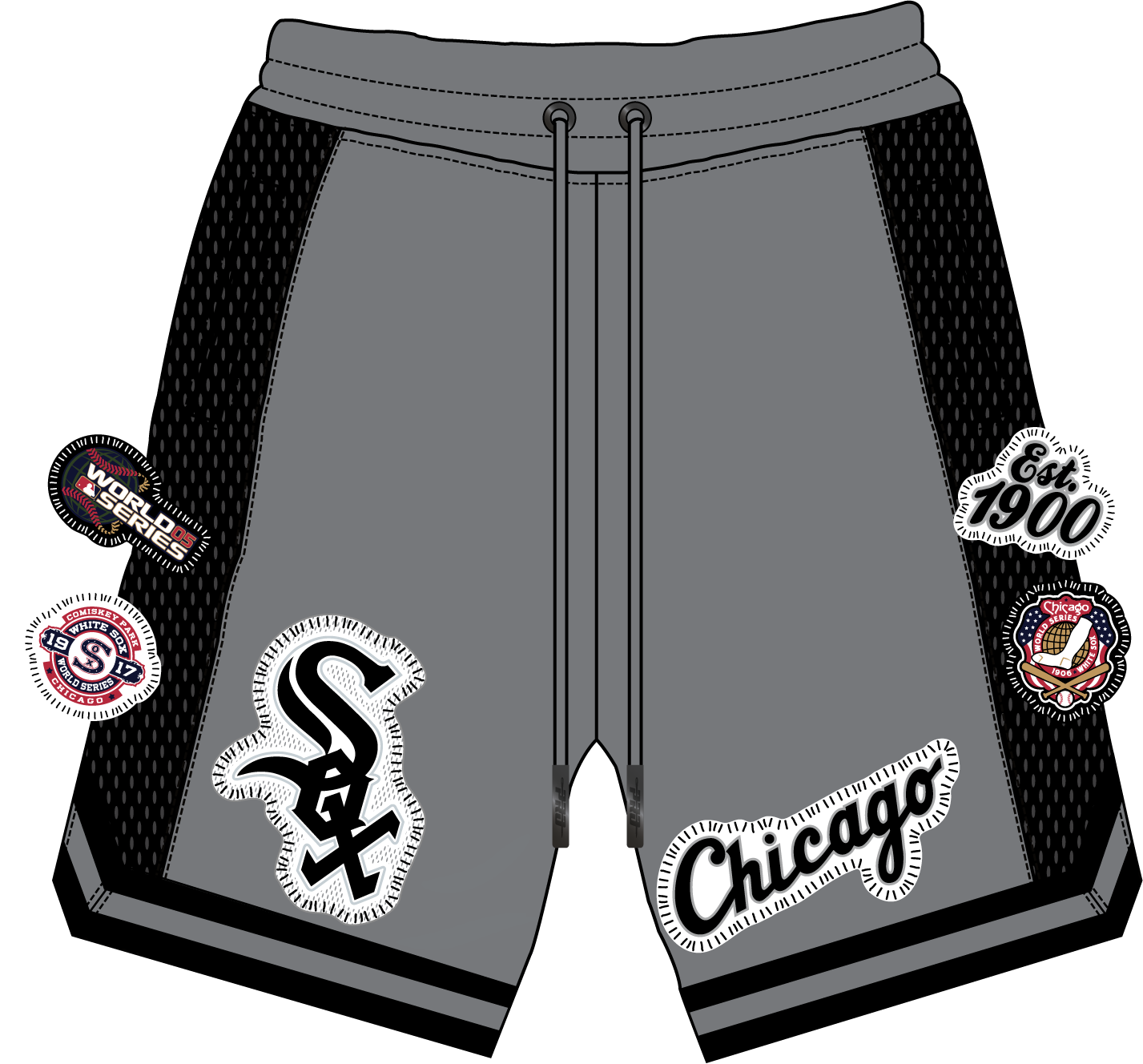 SHORTS DE BASQUETBOL MLB CHICAGO WHITE SOX DIY PICK STITCH