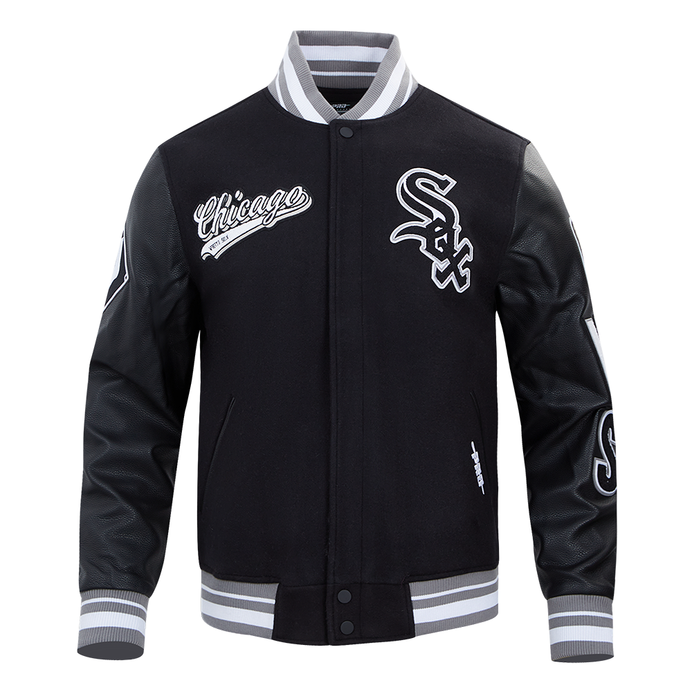 CHAMARRA UNIVERSITARIA MLB CHICAGO WHITE SOX SCRIPT TAIL