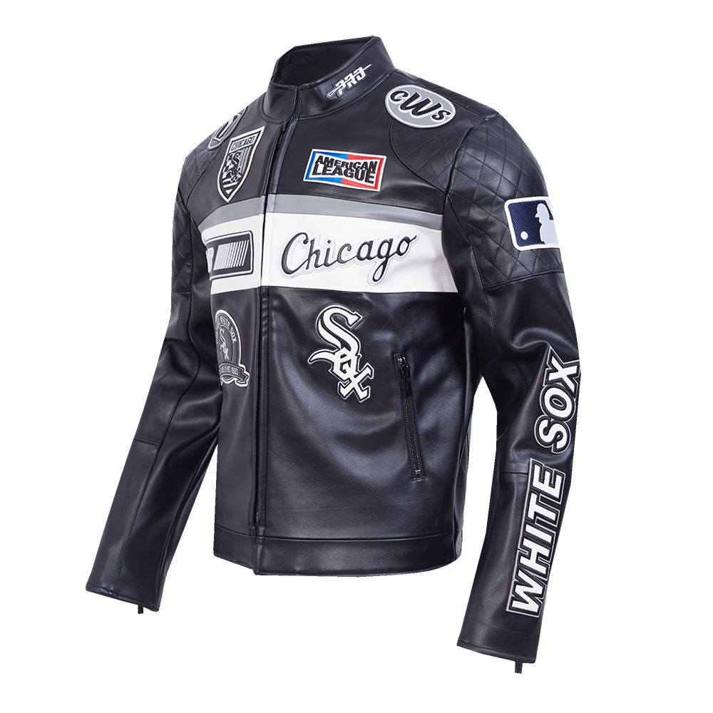 CHAMARRA DE PIEL MLB CHICAGO WHITE SOX MOTO JACKET