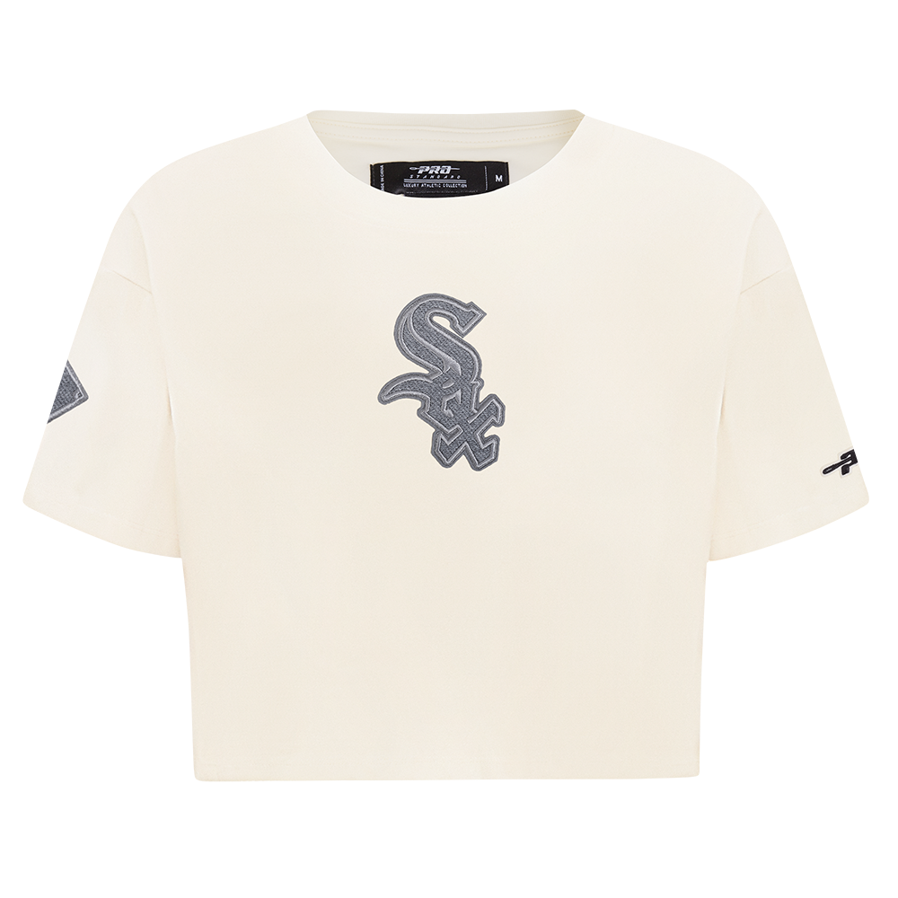 MANGA CORTA CROP MLB CHICAGO WHITE SOX REVERSE FRENCH TERRY PARA MUJER