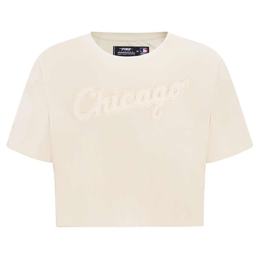 MANGA CORTA CROP MLB CHICAGO WHITE SOX NEUTRAL PARA MUJER