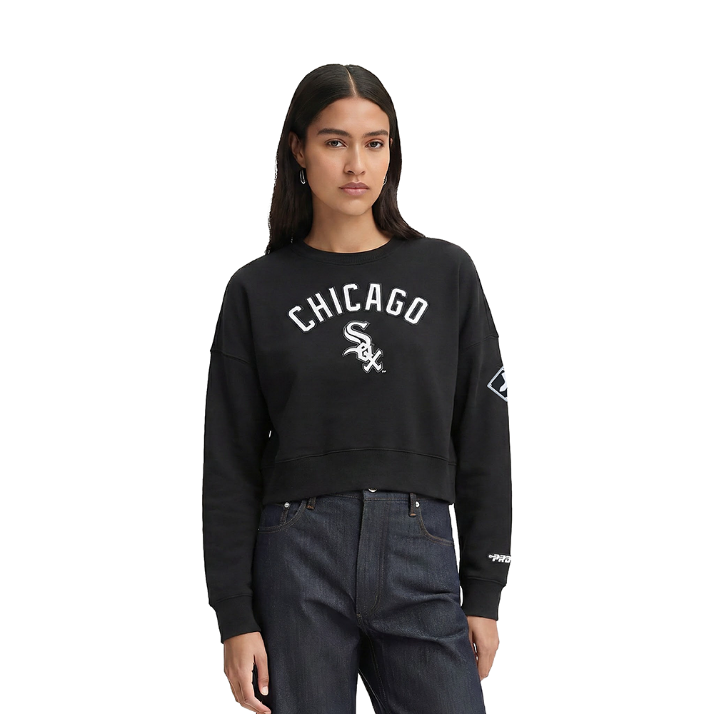 SUDADERA DE CUELLO REDONDO MLB CHICAGO WHITE SOX CLASSIC CHENILLE PARA MUJER