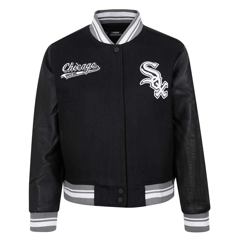 CHAMARRA UNIVERSITARIA MLB CHICAGO WHITE SOX SCRIPT TAIL PARA MUJER