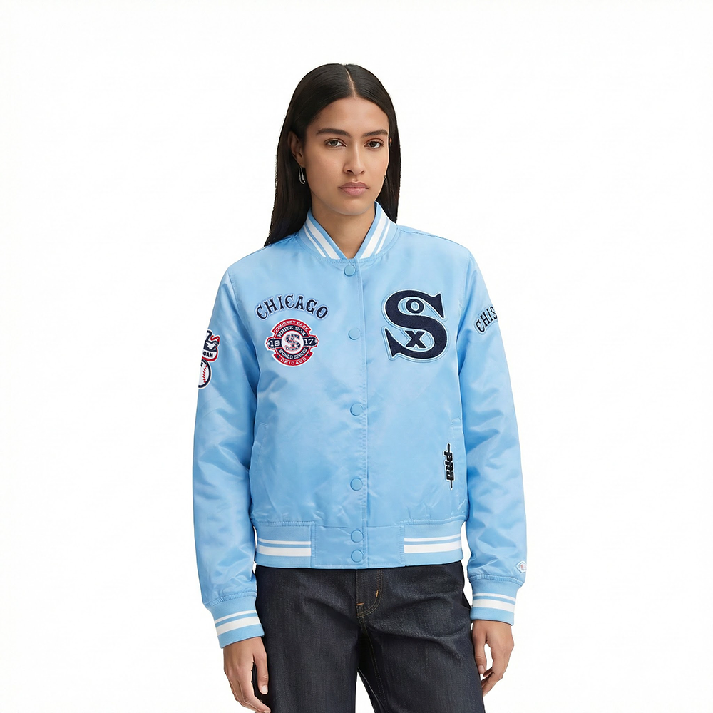 CHAMARRA DE SATIN MLB CHICAGO WHITE SOX RETRO CLASSICS PARA MUJER