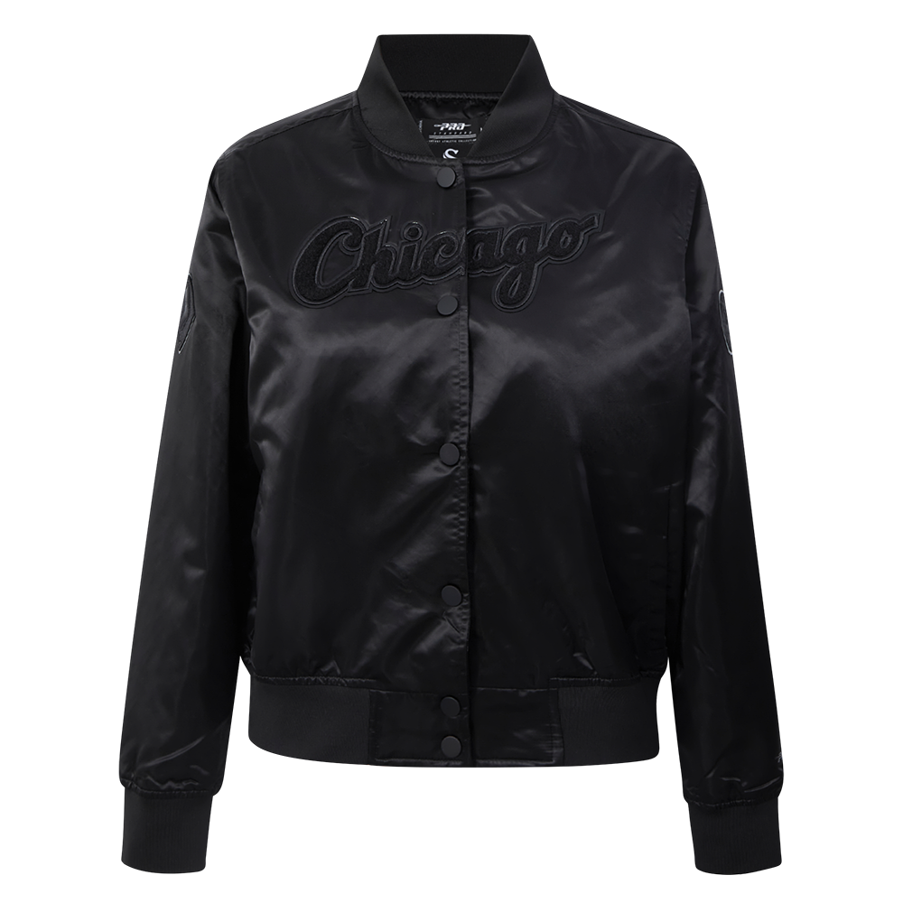 CHAMARRA DE SATÍN MLB CHICAGO WHITE SOX CLASSIC 3BK PARA MUJER