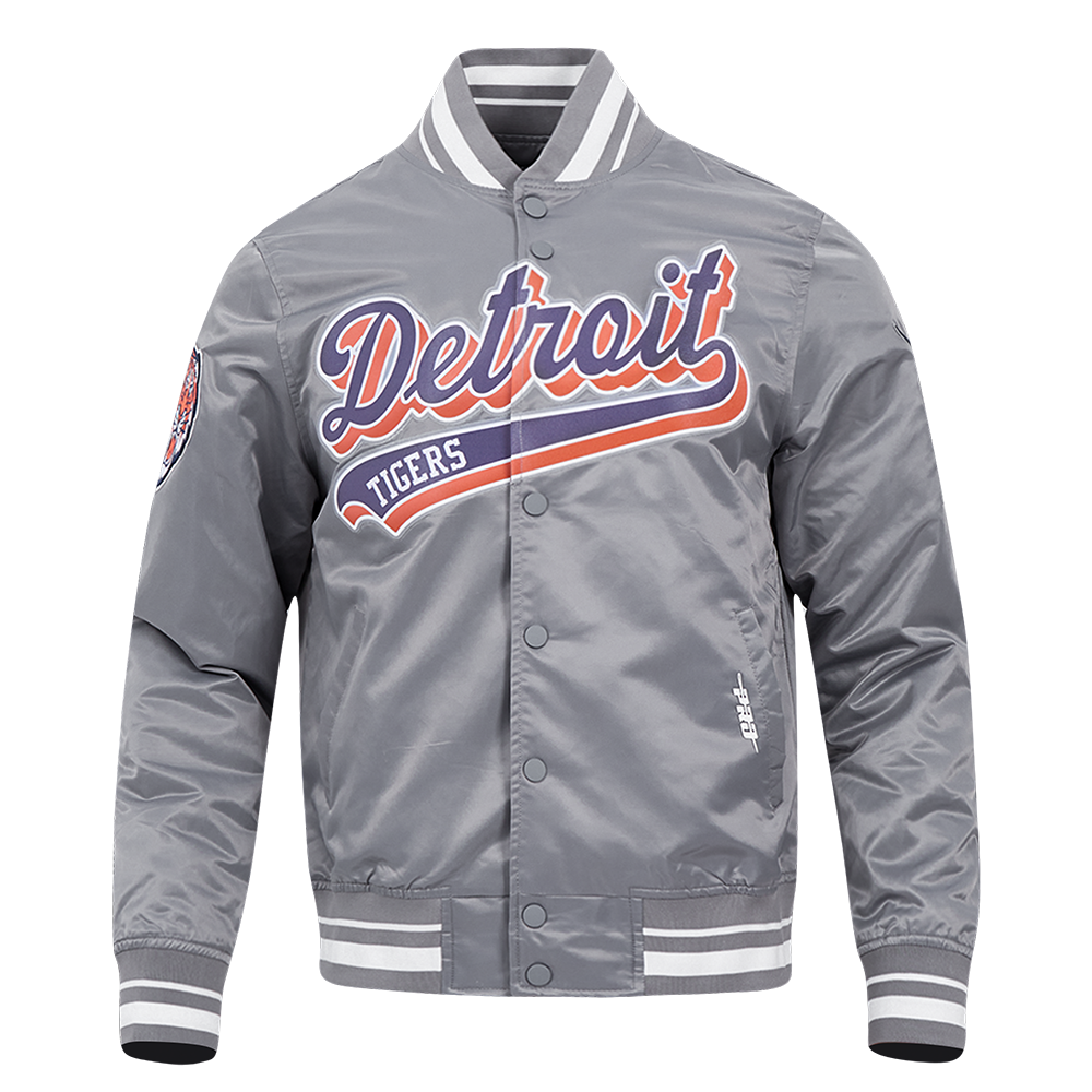 CHAMARRA DE SATÍN MLB DETROIT TIGERS SCRIPT TAIL