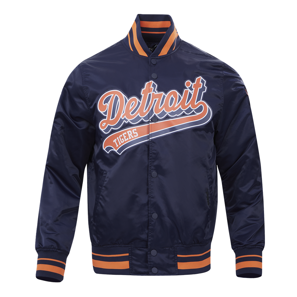CHAMARRA DE SATÍN MLB DETROIT TIGERS SCRIPT TAIL