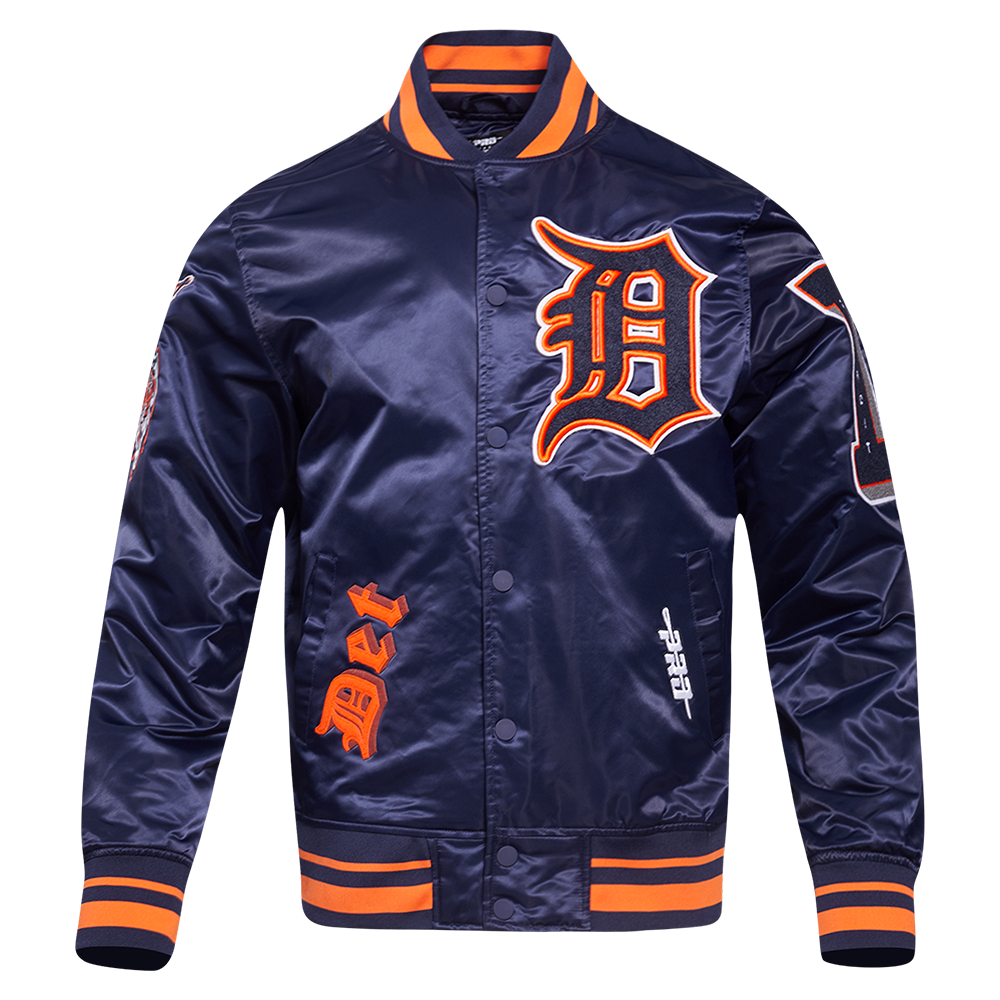 CHAMARRA DE SATÍN MLB DETROIT TIGERS OLD ENGLISH