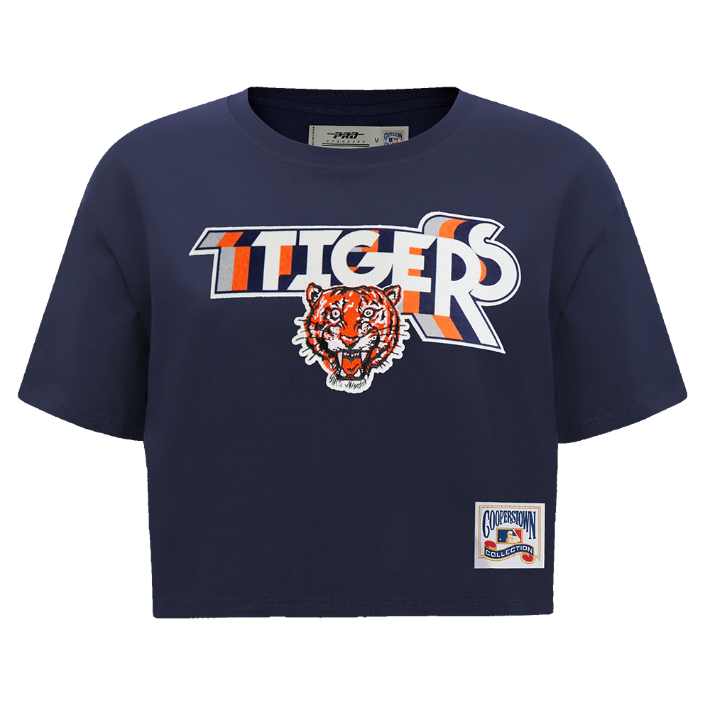 MANGA CORTA CROP MLB DETROIT TIGERS RETRO ELEVATION PARA MUJER