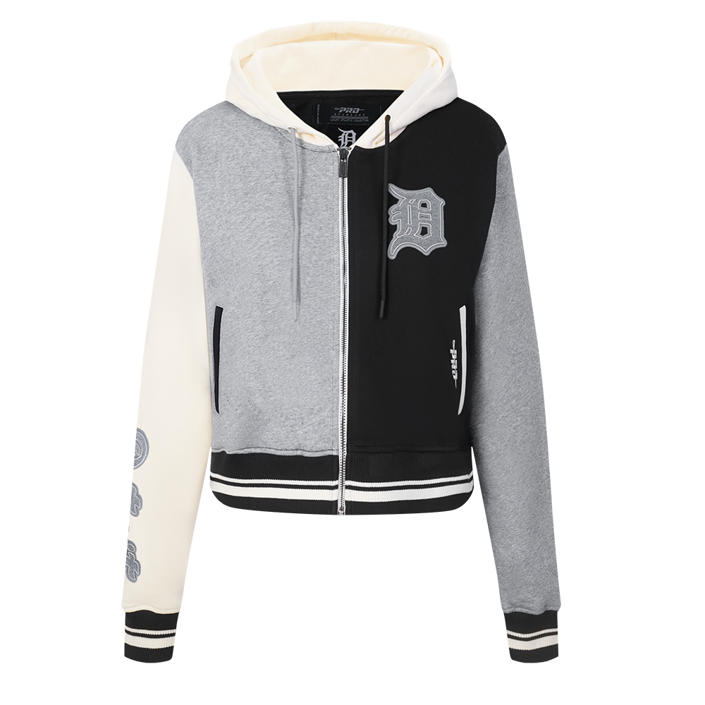 SUDADERA CON CIERRE MLB DETROIT TIGERS REVERSE FRENCH TERRY PARA MUJER