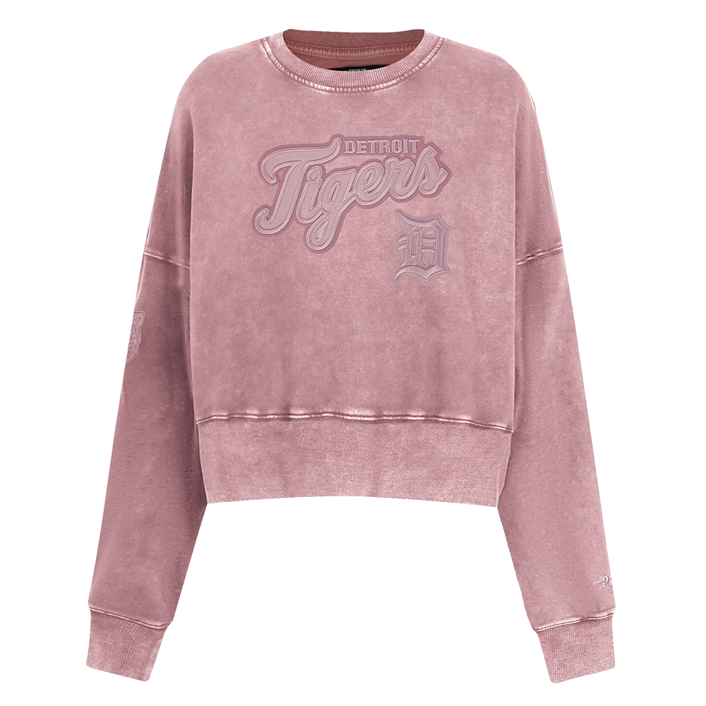 SUDADERA DE CUELLO REDONDO MLB DETROIT TIGERS WASHED CLASSIC PARA MUJER