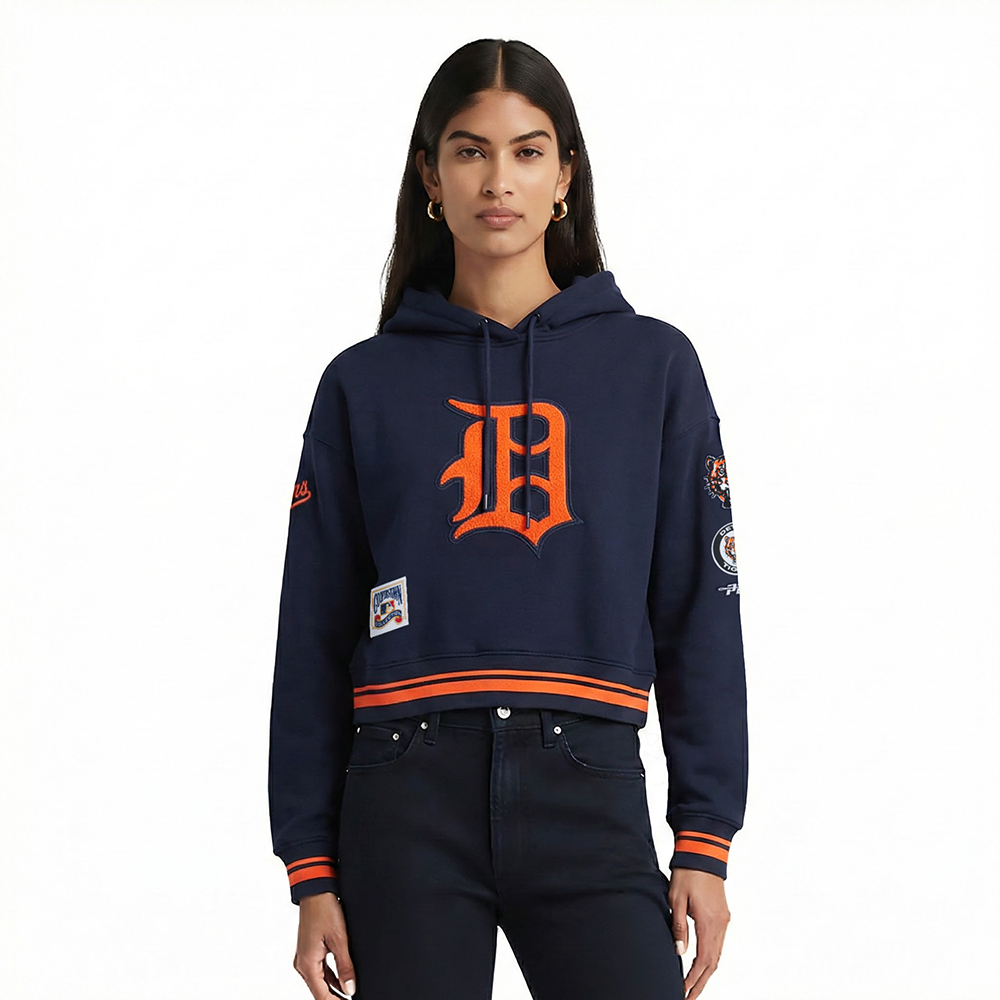 SUDADERA CON GORRO MLB DETROIT TIGERS RETRO CLASSICS PARA MUJER
