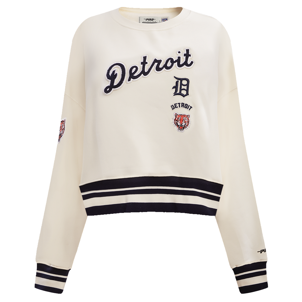 SUDADERA DE CUELLO REDONDO MLB DETROIT TIGERS RETRO CLASSICS PARA MUJER