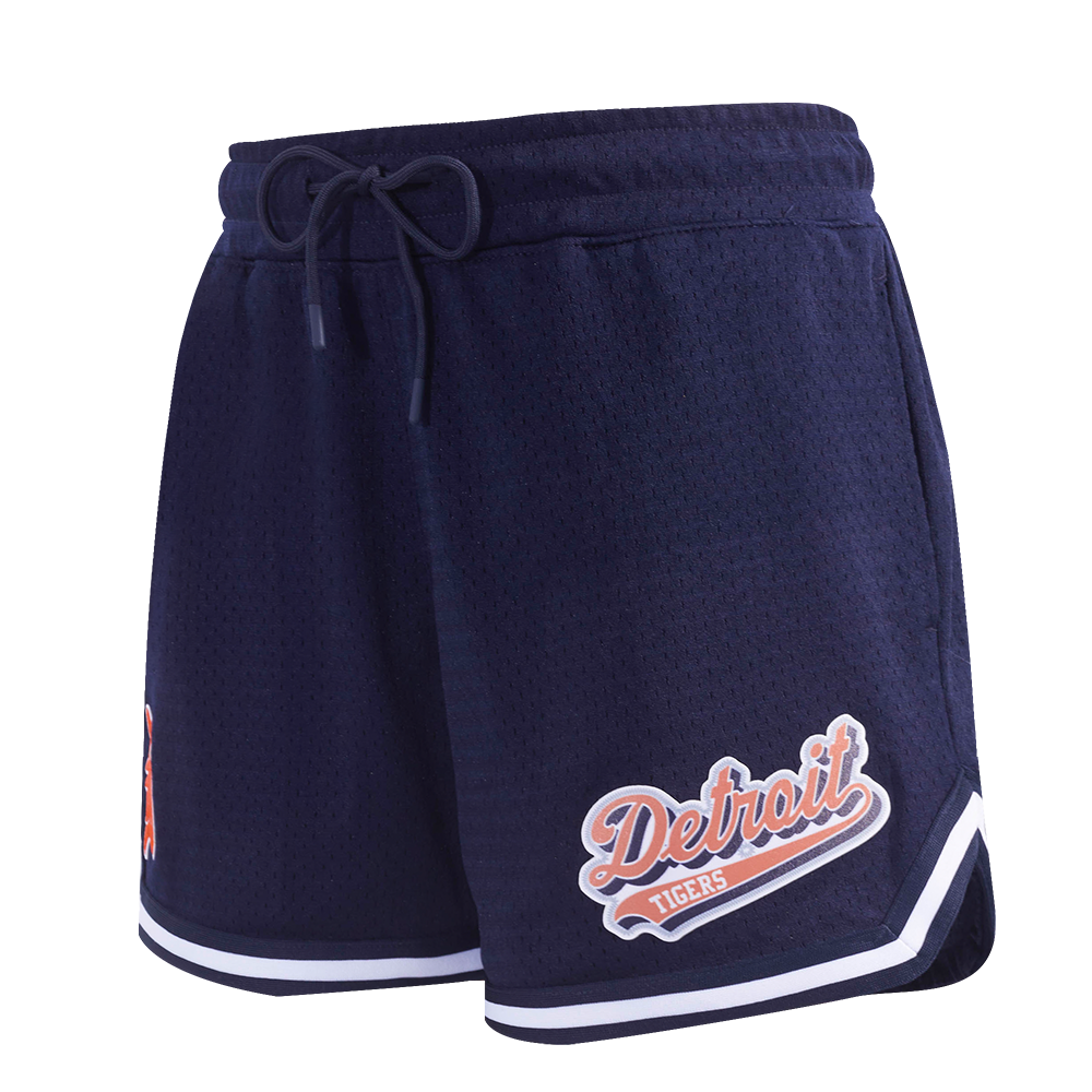 SHORTS DE MALLA MLB DETROIT TIGERS SCRIPT TAIL PARA MUJER