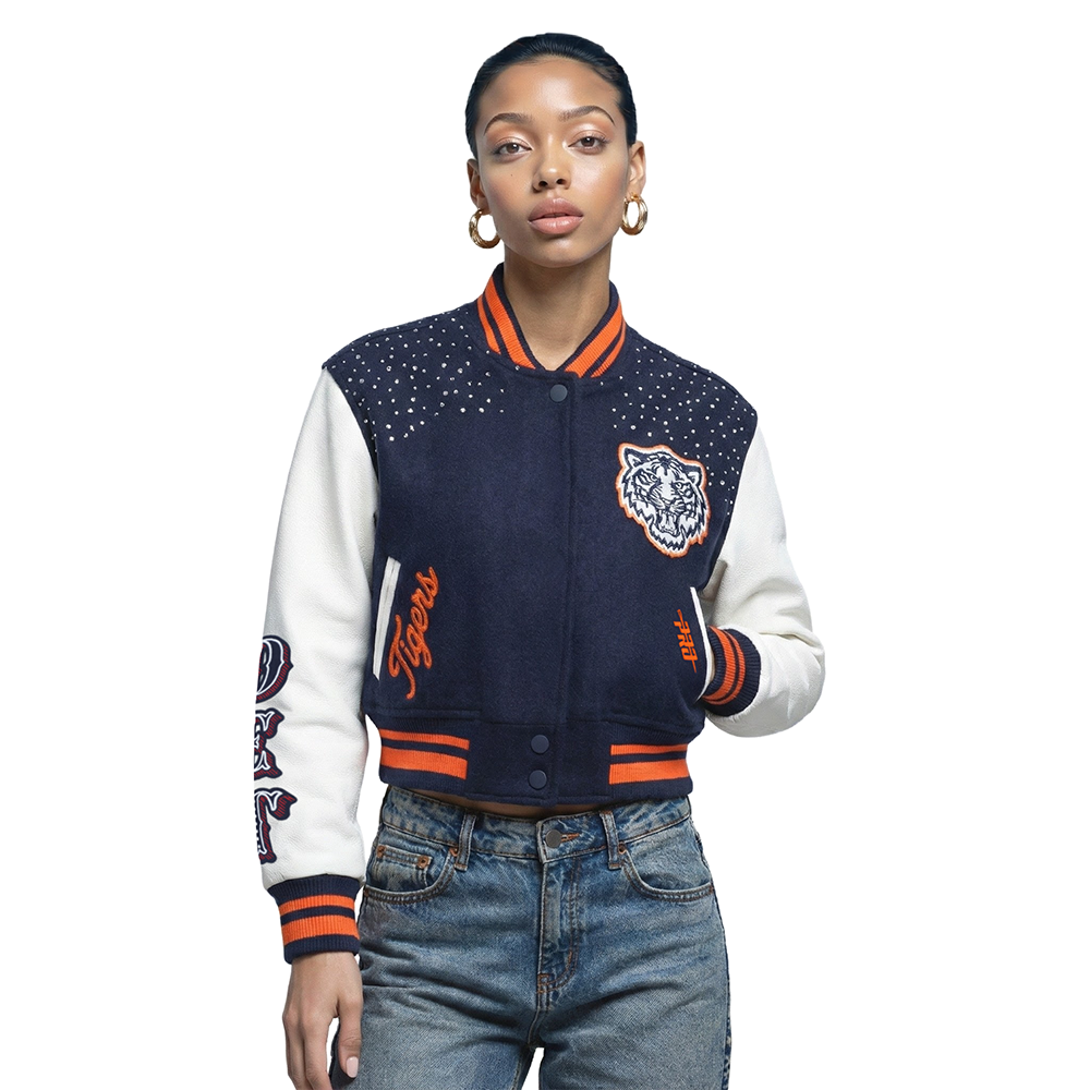 CHAMARRA UNIVERSITARIA MLB DETROIT TIGERS LEGACY PARA MUJER