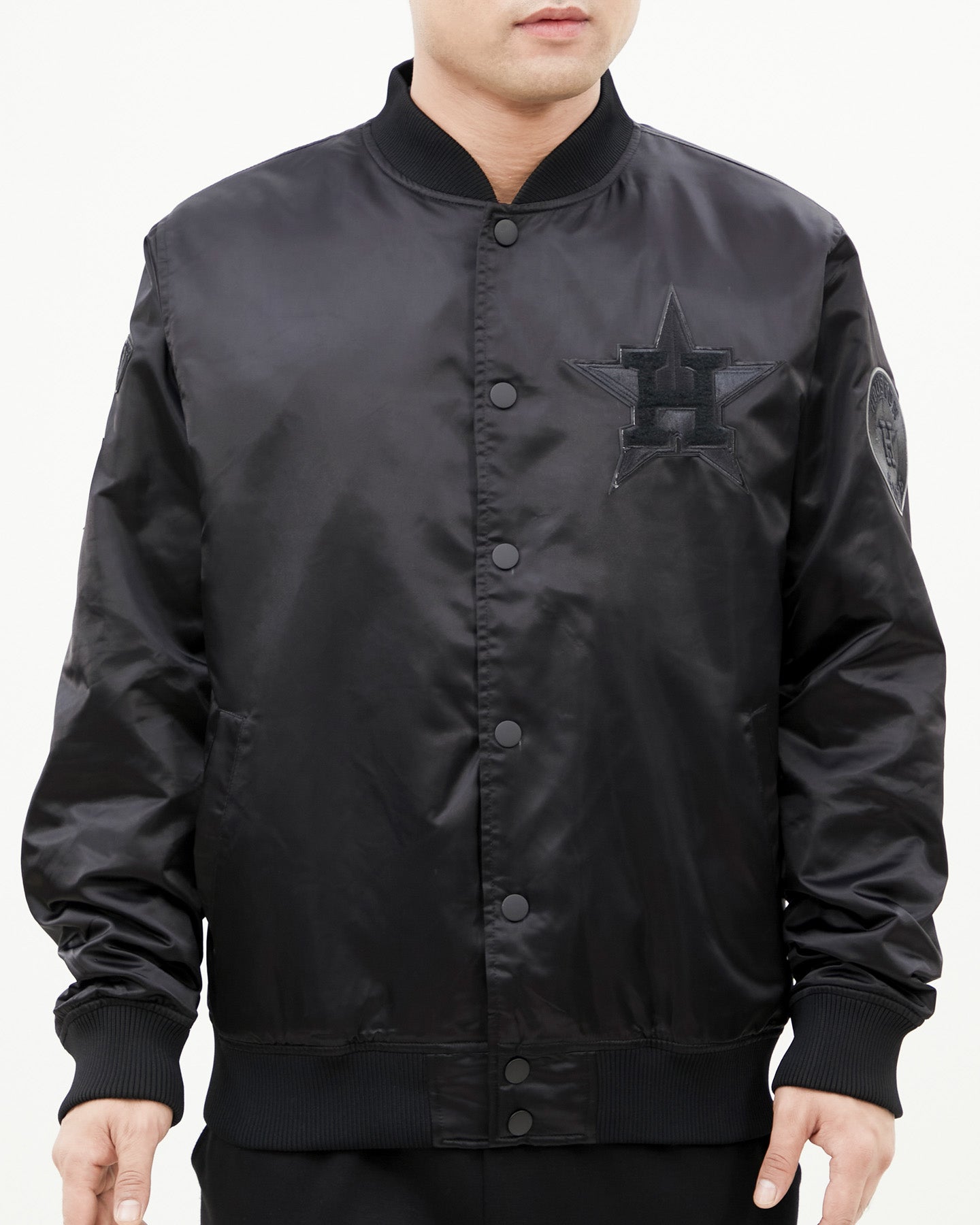 CHAMARRA DE SATÍN MLB HOUSTON ASTROS CLASSIC 3BK