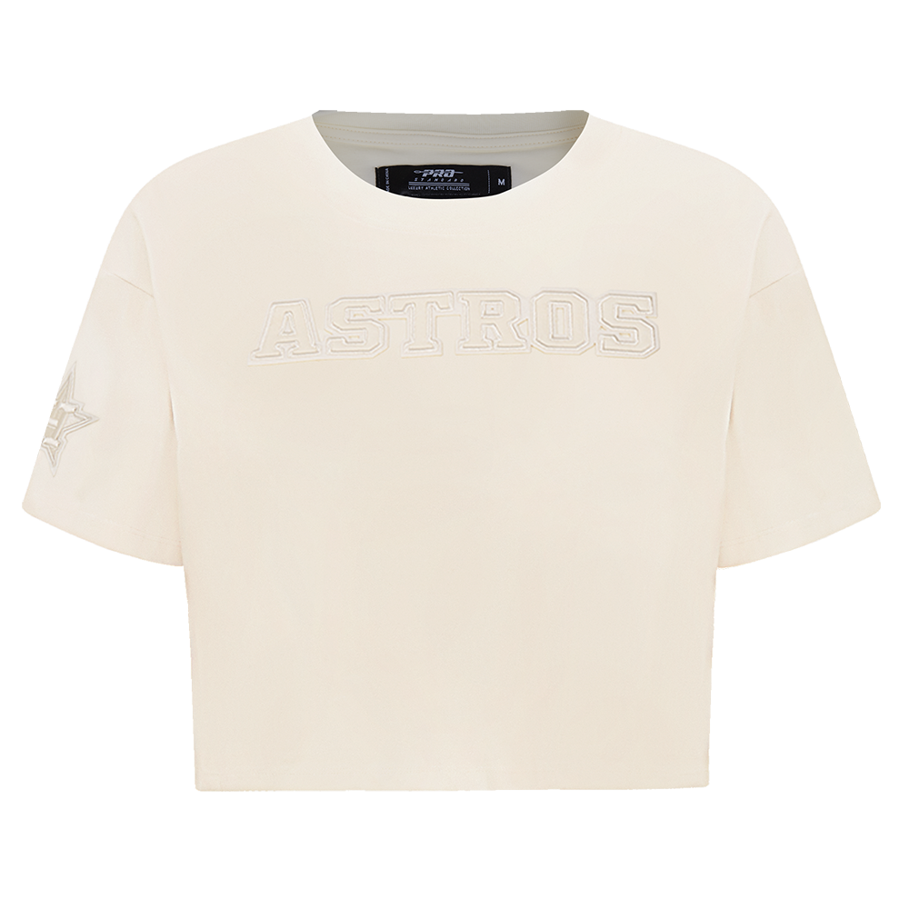 MANGA CORTA CROP MLB HOUSTON ASTROS NEUTRAL PARA MUJER