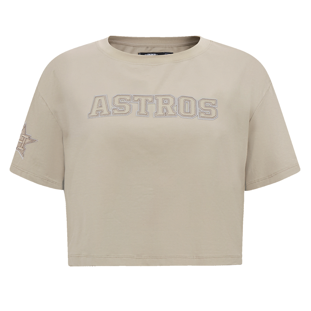 MANGA CORTA CROP MLB HOUSTON ASTROS NEUTRAL PARA MUJER