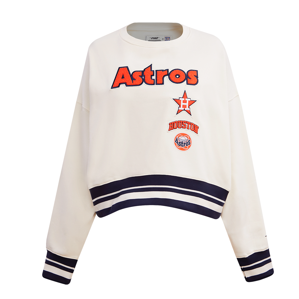 SUDADERA DE CUELLO REDONDO MLB HOUSTON ASTROS RETRO CLASSICS PARA MUJER