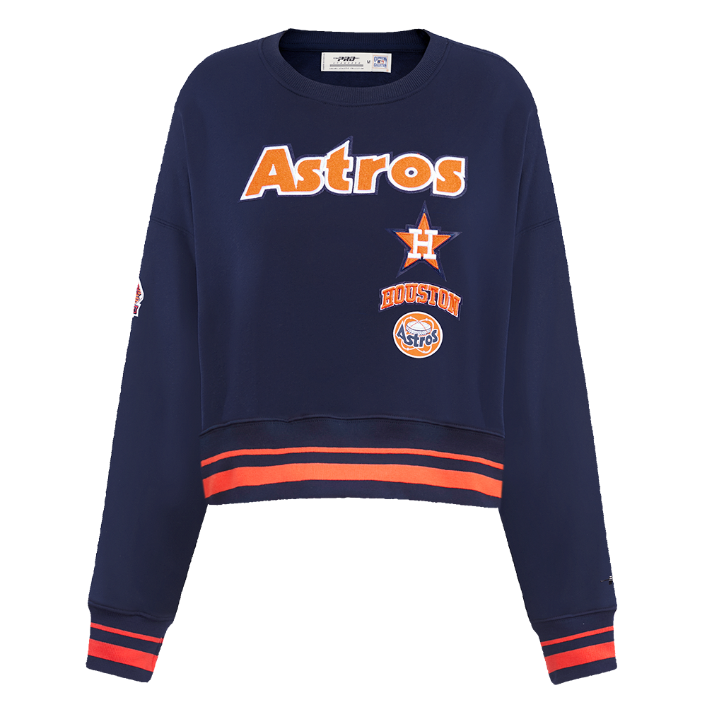 SUDADERA DE CUELLO REDONDO MLB HOUSTON ASTROS RETRO CLASSICS PARA MUJER