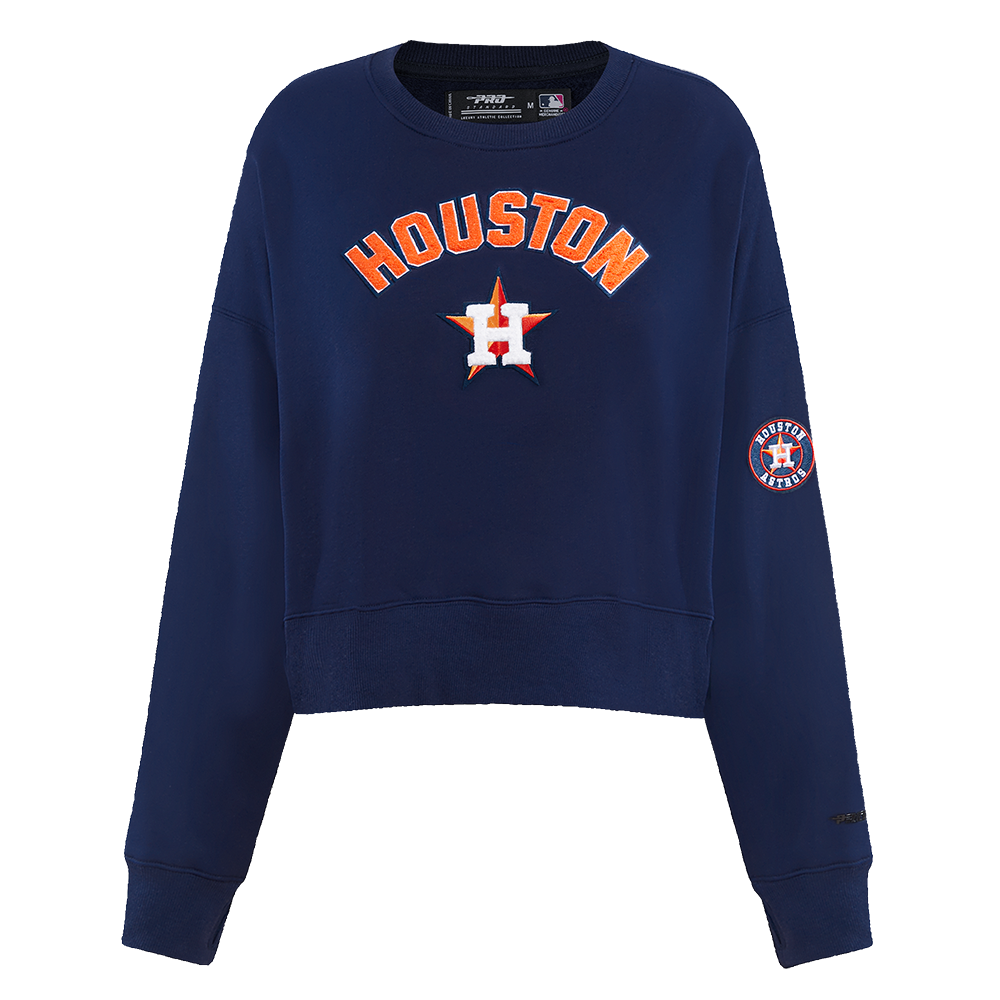 SUDADERA DE CUELLO REDONDO MLB HOUSTON ASTROS CLASSIC ESSENTIALS PARA MUJER