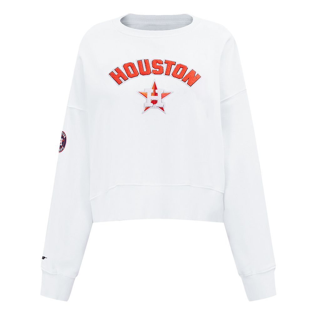 SUDADERA DE CUELLO REDONDO MLB HOUSTON ASTROS CLASSIC ESSENTIALS PARA MUJER