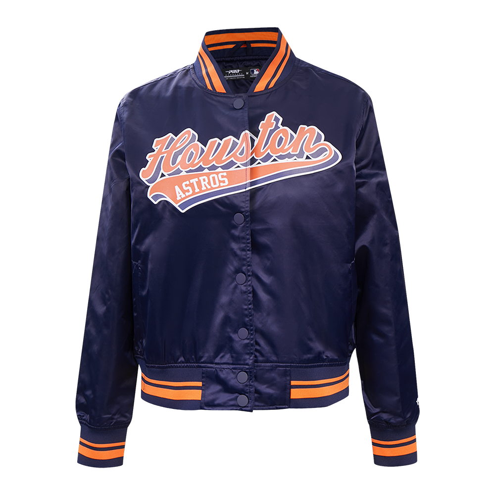 CHAMARRA DE SATÍN MLB HOUSTON ASTROS SCRIPT TAIL PARA MUJER