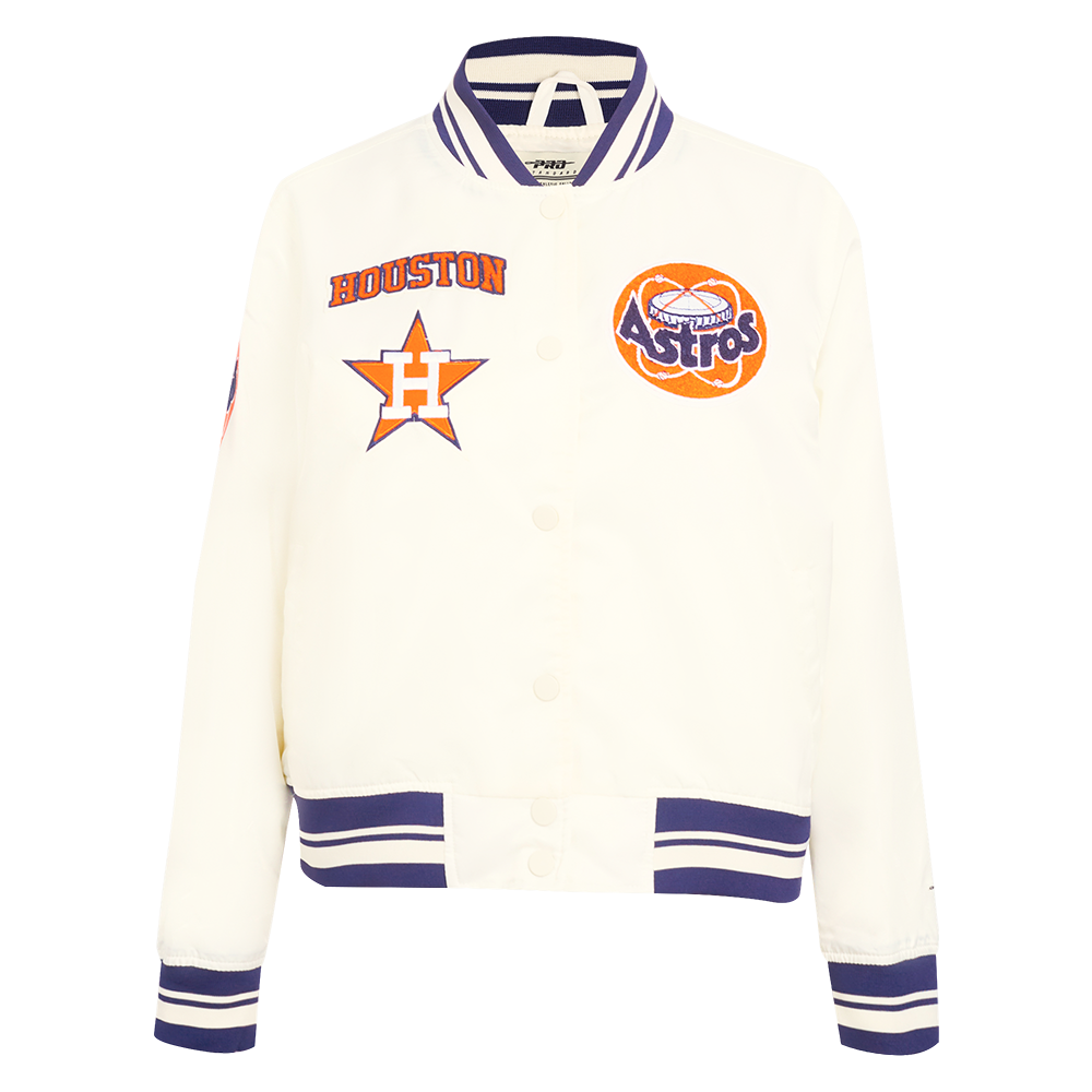 CHAMARRA DE SATÉN MLB HOUSTON ASTROS RETRO CLASSICS PARA MUJER