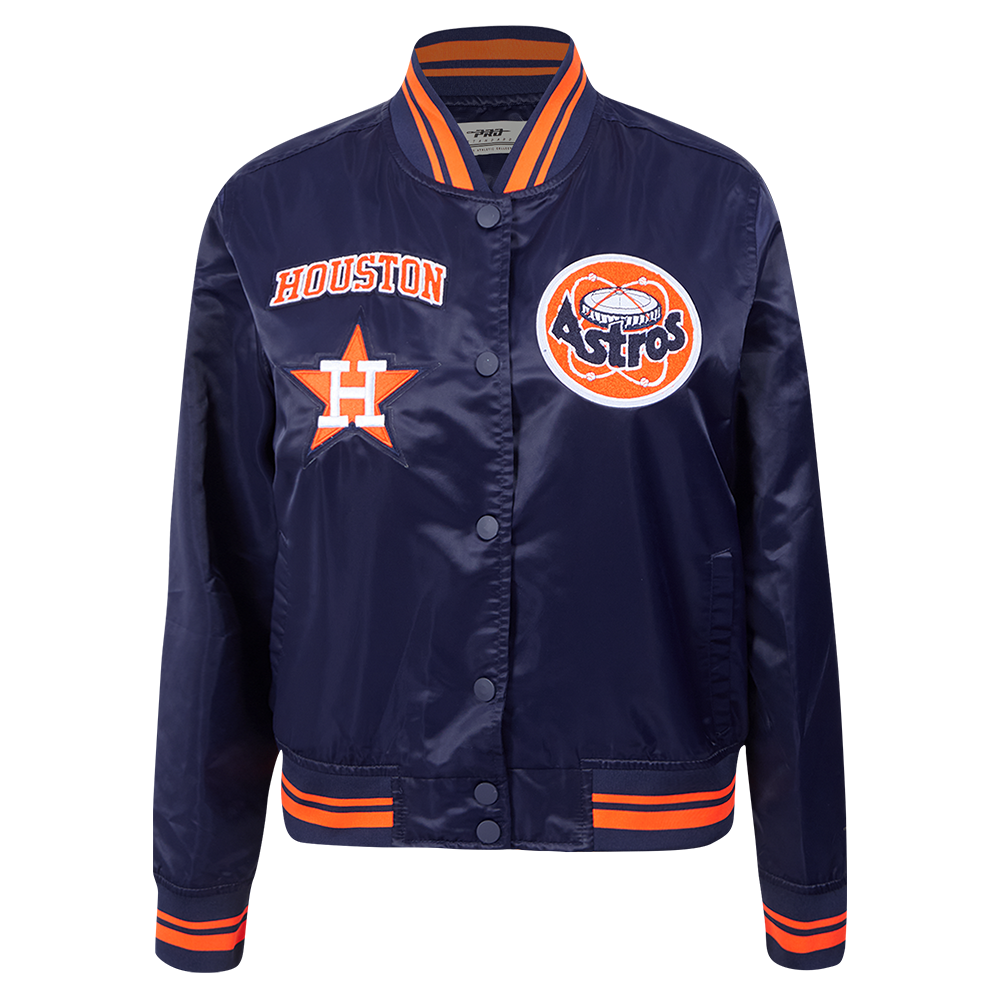 CHAMARRA DE SATÉN MLB HOUSTON ASTROS RETRO CLASSICS PARA MUJER