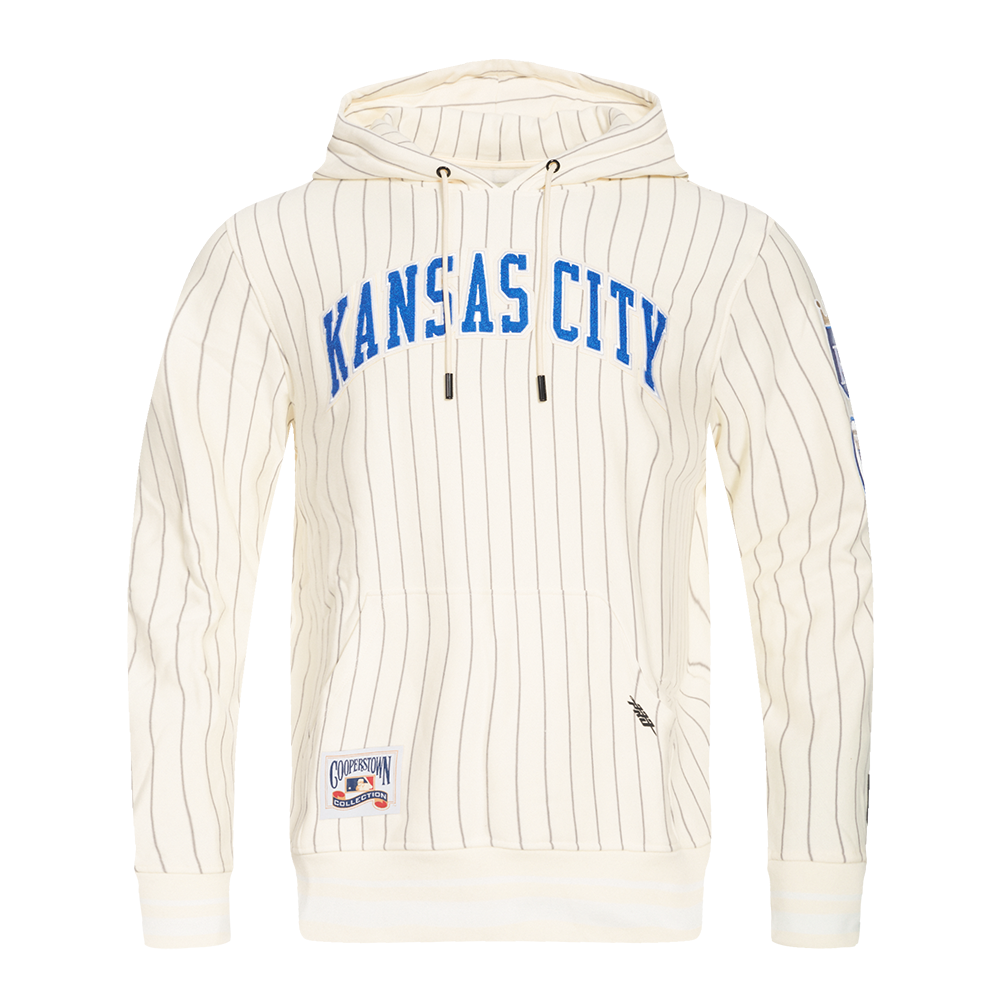 SUDADERA CON GORRO MLB KANSAS CITY ROYALS PINSTRIPE RETRO CLASSIC