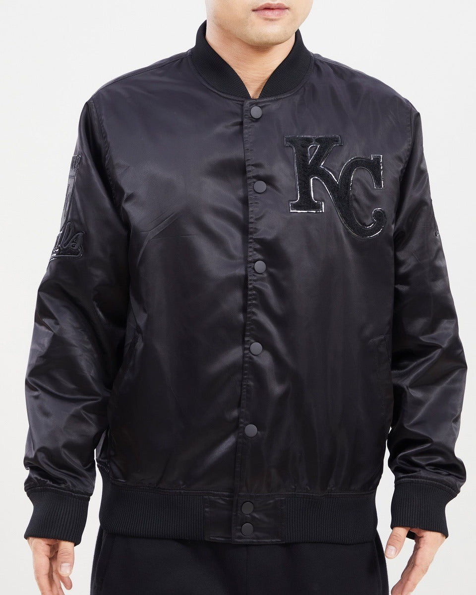 CHAMARRA DE SATÍN MLB KANSAS CITY ROYALS CLASSIC 3BK