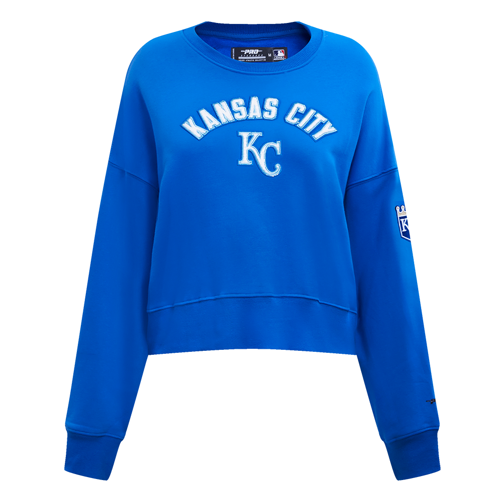 SUDADERA DE CUELLO REDONDO MLB KANSAS CITY ROYALS CLASSIC ESSENTIALS PARA MUJER